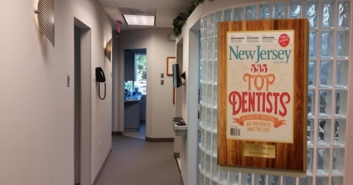 Dental Office With Sign Saying Top Rated Dentist