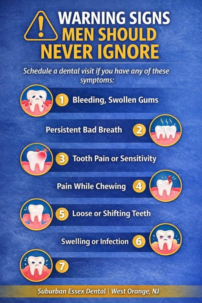 Infographic Warning Signs Men Should Never Ignore While Why Men Avoid The Dentist